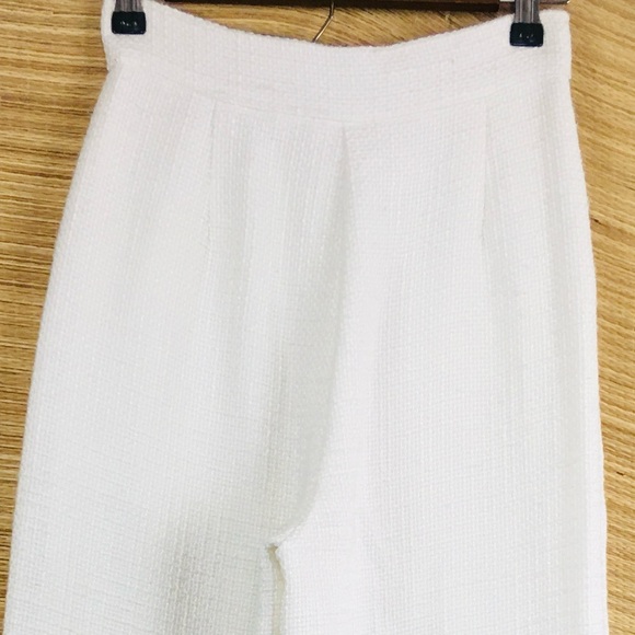 Showpo Walters Wide Leg High Waist Tailored Pants In White-IvoryTweed Size 2 - Picture 9 of 14